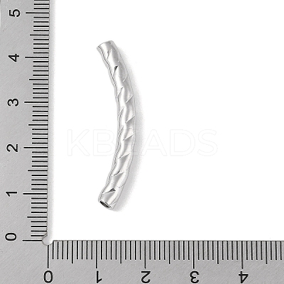 304 Stainless Steel Curved Tube Beads LS-STAS-M071-03E-P-1