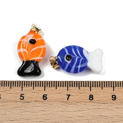 Handmade Lampwork Pendants X1-LAMP-A007-01G-02-1