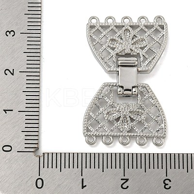 Brass Fold Over Clasps KK-N254-117P-01-1