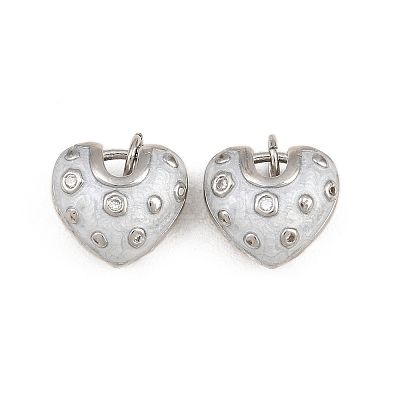 Brass Micro Pave Clear Cubic Zirconia Charms CU-CBAA571-12P-1