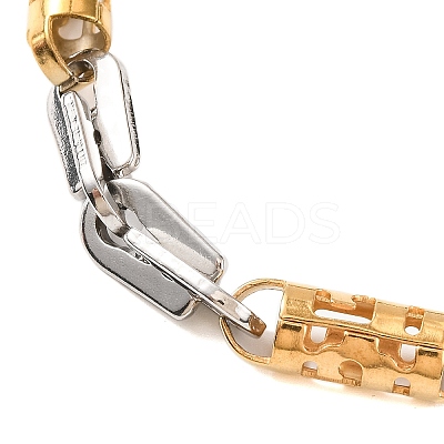 201 Stainless Steel Link Chain Bracelets BJEW-B078-112GP-1