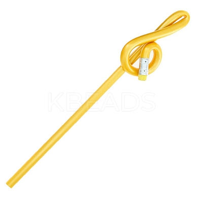 Solid Color Plastic Imitation Wood Pencil PW-WG47441-07-1