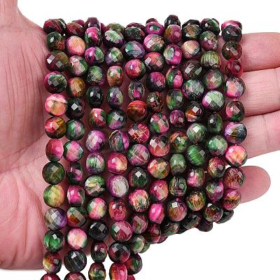 Natural Tiger Eye Beads Strands G-F812-B03-01A-1