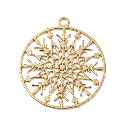 Brass Etched Metal Embellishments Connecotr Charms KKC-D001-12KCG-1
