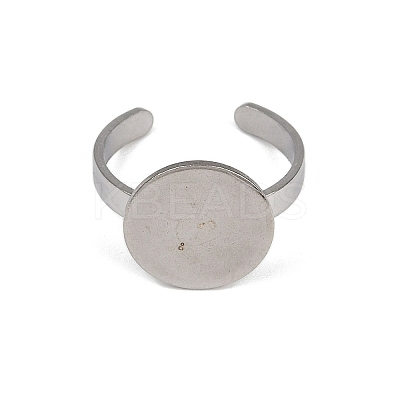 304 Stainless Steel Cuff Ring Components STAS-D372-04P-05-1