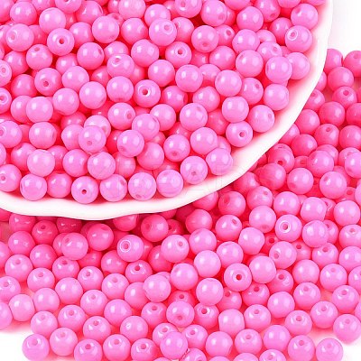 Opaque Baking Paint Glass Beads DGLA-T004-02J-1