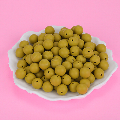 Round Silicone Focal Beads SI-JX0046A-71-1
