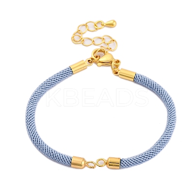 Nylon Cords Bracelet Makings Fit for Connector Charms AJEW-P116-02G-28-1