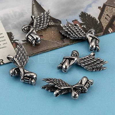 304 Stainless Steel Angel Pendants LS-STAS-M202-02AS-1