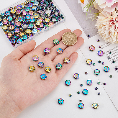 Electroplated Glass Beads and Glass Seeed Beads GLAA-PH0003-51-1