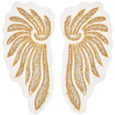 2Pcs 2 Styles Polyester Embroidery Sew on Appliques DIY-CY0001-02A-02-1