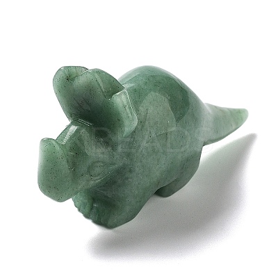 Natural Green Aventurine Carved Healing Rhinoceros Figurines DJEW-P016-01B-1