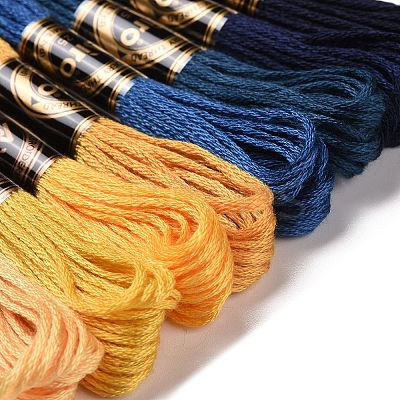 8 Skeins 8 Colors 6-Ply Polyester Embroidery Floss OCOR-M009-01A-04-1