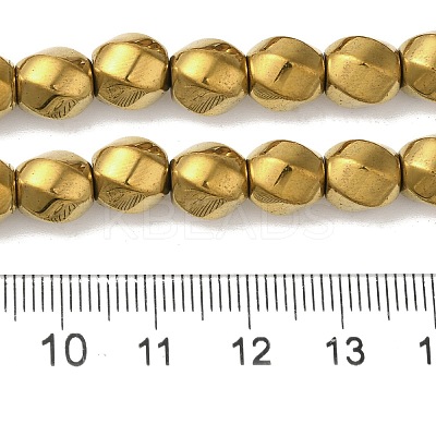 Electroplated Synthetic Magnetic Hematite Beads Strands G-I364-J01-1