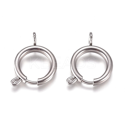 Tarnish Resistant 304 Stainless Steel Spring Ring Clasps LS-STAS-P234-47P-1