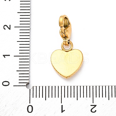 Heart 304 Stainless Steel Rhinestone Pendant Decorations STAS-I331-14G-A-1