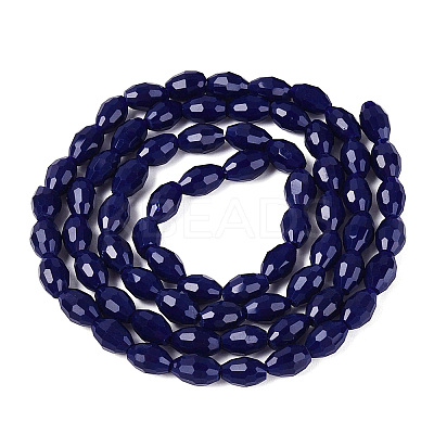 Opaque Solid Color Glass Beads Strands LS-GLAA-N071-01A-C09-1