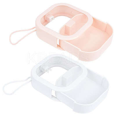 4Pcs 2 Colors Square ABS+TPE Multifunction Pocket-Sized Push Button Storage Box CON-GF0001-11-1
