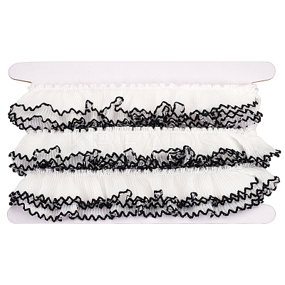 5M Polyester Pleated Lace Ribbon OCOR-MA0001-12A-1
