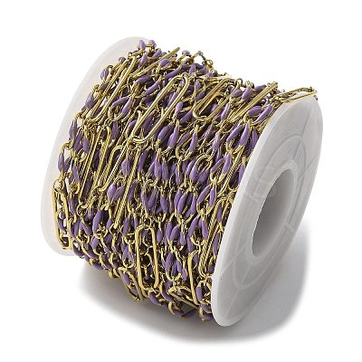 304 Stainless Steel Enamel Figaro Chains CHS-U003-02G-02-1