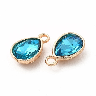 Faceted Glass Rhinestone Pendants GLAA-I051-A05-1
