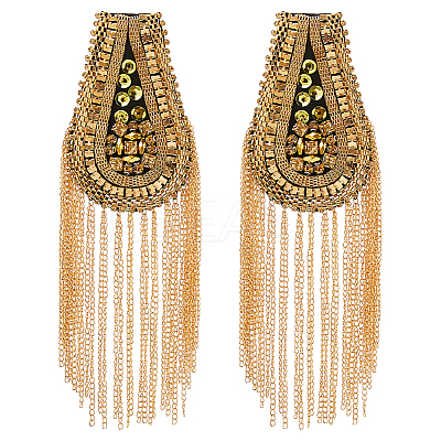 2Pcs Iron & Glass Epaulettes Costume Accessories DIY-FH0009-04A-1