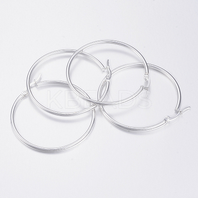 304 Stainless Steel Big Hoop Earrings LS-EJEW-H327-01F-1