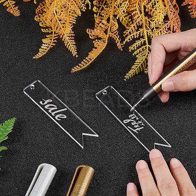 DIY Vertical Flag Acrylic Blank Pendant Keychain Making Kits DIY-BC0001-64B-1