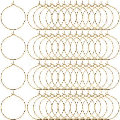 200Pcs Brass Wine Glass Charm Rings KK-SP0001-31B-G-1