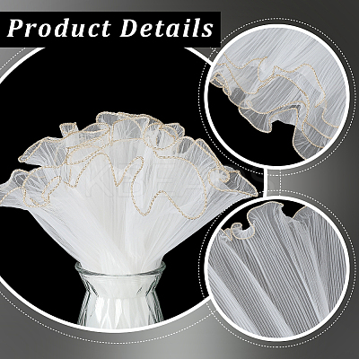 Wrinkled Wavy Gauze Yarn Flower Bouquets Wrapping Packaging DIY-CY0001-78A-1