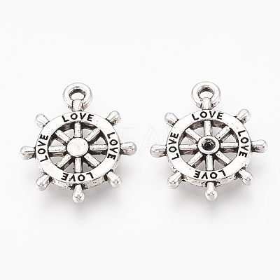 Tibetan Style Alloy Pendants TIBEP-Q081-001AS-NR-1