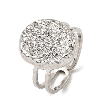 Non-Tarnish 304 Stainless Steel Open Cuff Rings RJEW-Z018-19P-1