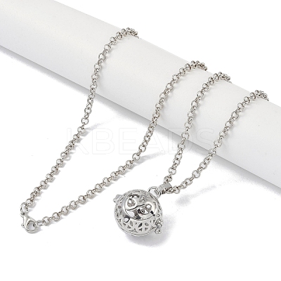 Brass Pendant Necklaces NJEW-G089-15E-P-1