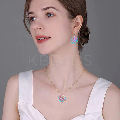 201 Stainless Steel Filigree Pendants STAS-UN0020-63MC-1