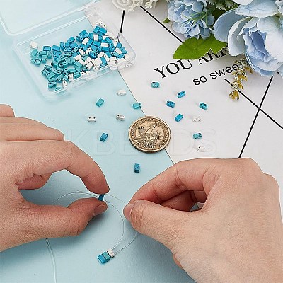 120Pcs 3 Styles Synthetic Turquoise & Howlite Beads G-AR0005-93-1