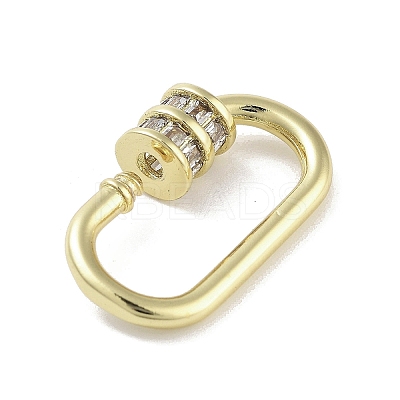 Brass Micro Pave Cubic Zirconia Keychain Rings X-KK-M293-50G-1