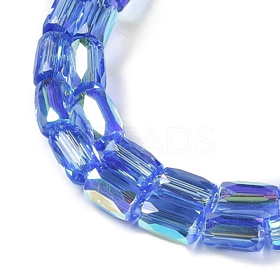 Electroplate Glass Chevron Beads Strands GLAA-Q101-02A-AB03-1