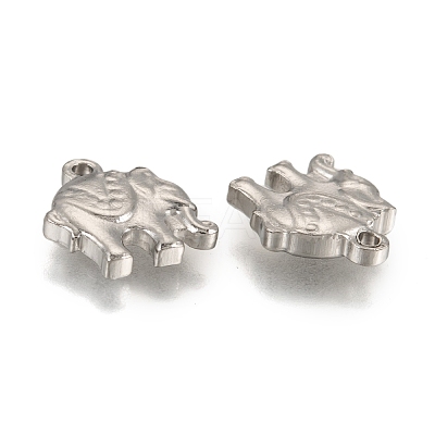 Tarnish Resistant 201 Stainless Steel Elephant Charms STAS-Q192-15-1