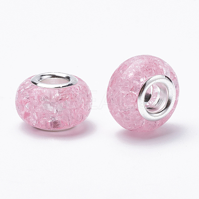 Crackle Resin European Beads RPDL-S012-B08-1
