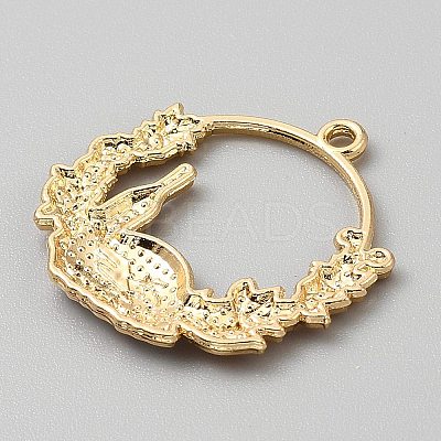 Thanksgiving Day Golden Tone Alloy Enamel Pendants FIND-CJC0024-30F-1