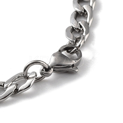 201 Stainless Steel Enamel Pendant Necklace NJEW-K253-20P-1