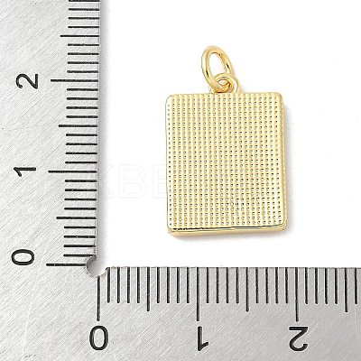 Brass Pave Natural White Shell Pendants KK-S522-09G-L-1