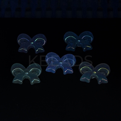 UV Plating Luminous Transparent Acrylic Beads OACR-P010-07E-1