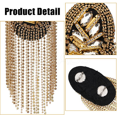 6Pcs 3 Styles Fashionable Tassel Epaulettes AJEW-GL0002-25-1
