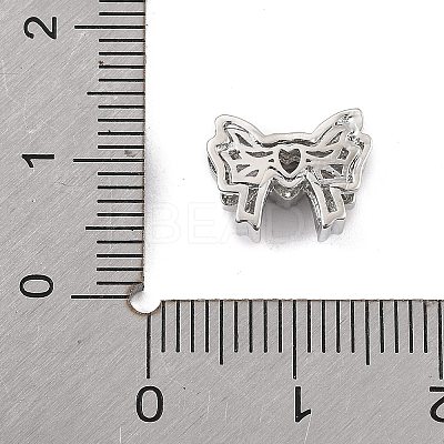 Brass Micro Pave Cubic Zirconia Beads KK-K371-48P-1