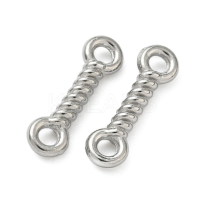 304 Stainless Steel Twisted Rope Links Connector Charms STAS-D211-09P-1