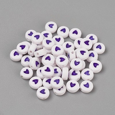 Acrylic Enamel Beads LS-OACR-WH0003-04G-1