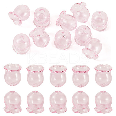10Pcs Glass Bead Caps for Wind Chimes Making GLAA-BY0001-05E-1