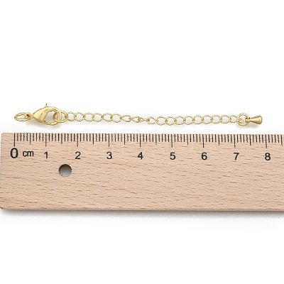 Long-Lasting Plated Brass Chain Extender KK-F711-09G-1