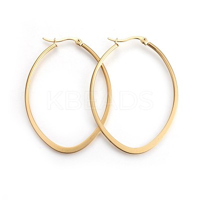 201 Stainless Steel Hoop Earrings EJEW-A053-06A-G-1